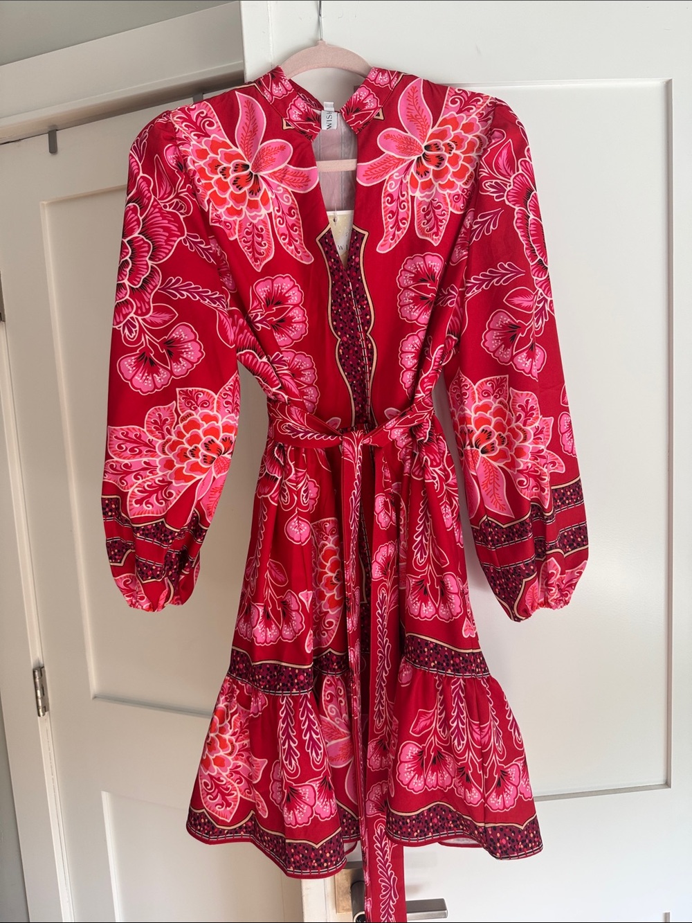 Chicwish Red & Pink Floral Mini Dress